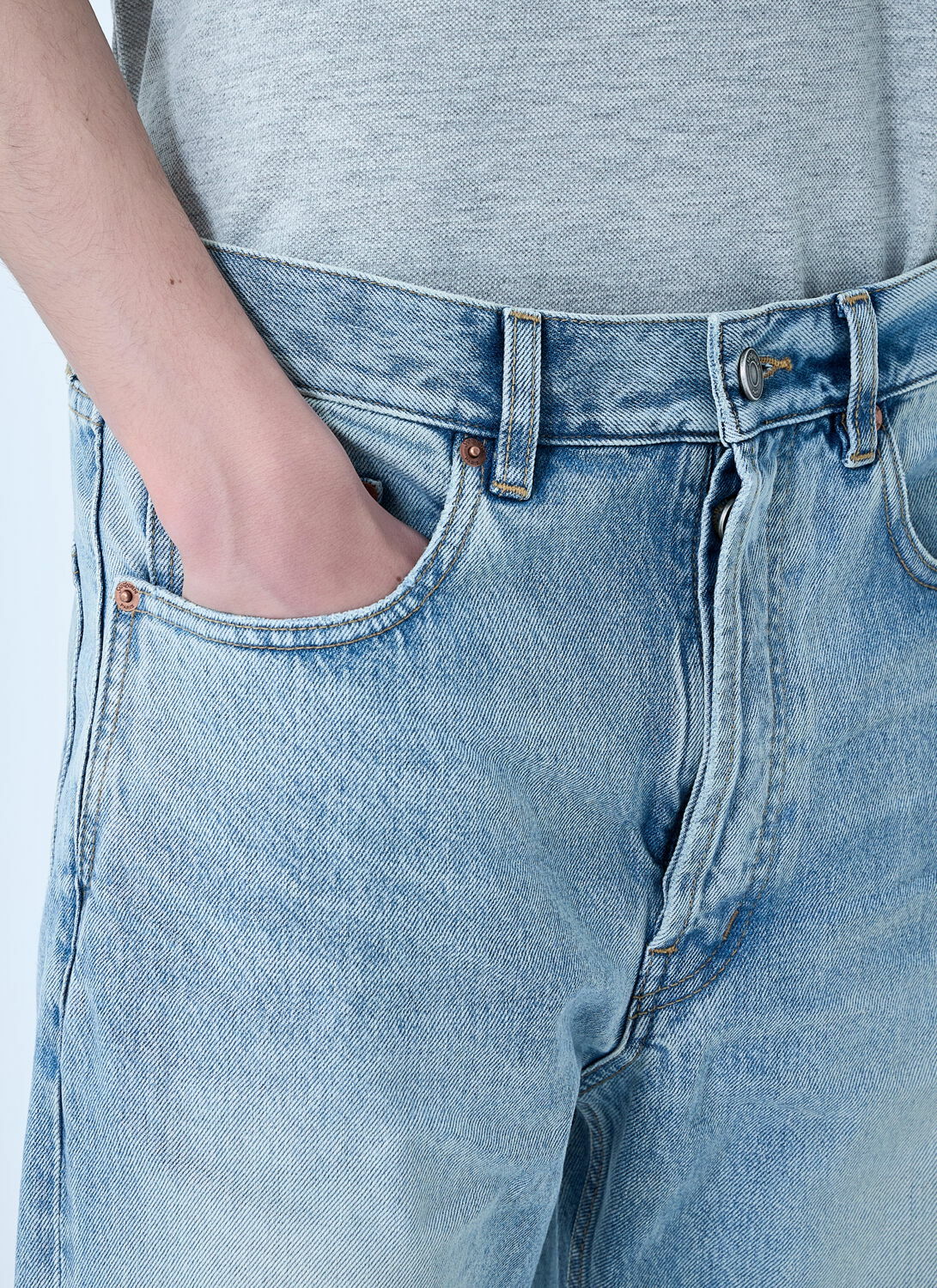Saint Laurent Loose Straight Mid-Rise Jeans