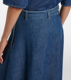 Valentino Chambray midi skirt