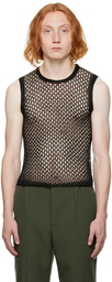 Dion Lee Black Metallic Tank top