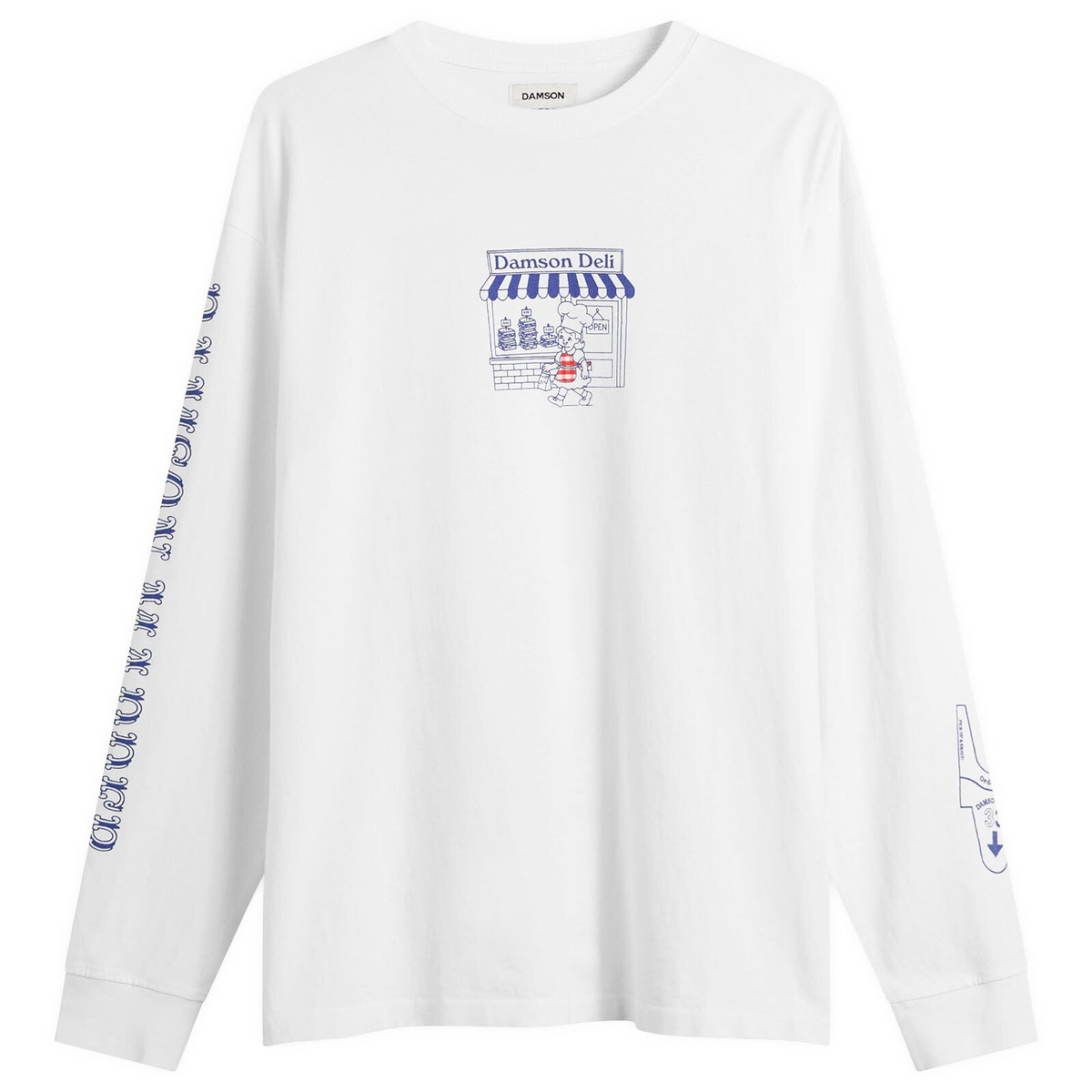 Damson Madder Women's Damson Deli Long Sleeve T-Shirt in Off White