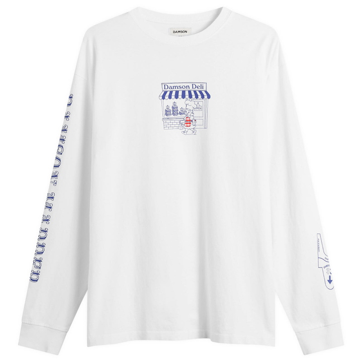 Photo: Damson Madder Women's Damson Deli Long Sleeve T-Shirt in Off White