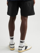 Rhude - Logo-Embroidered Cotton-Twill Drawstring Shorts - Black