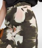 Dries Van Noten Floral jersey midi skirt