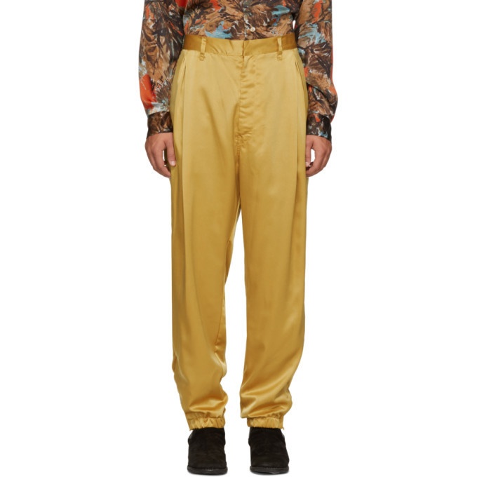Photo: BED J.W. FORD Yellow Satin Track Pants