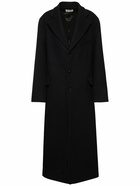 GAUCHERE - Single Breast Wool Twill Long Coat