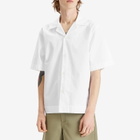 Róhe Men's Camp Collar Short Sleeve Shirt in Optic White