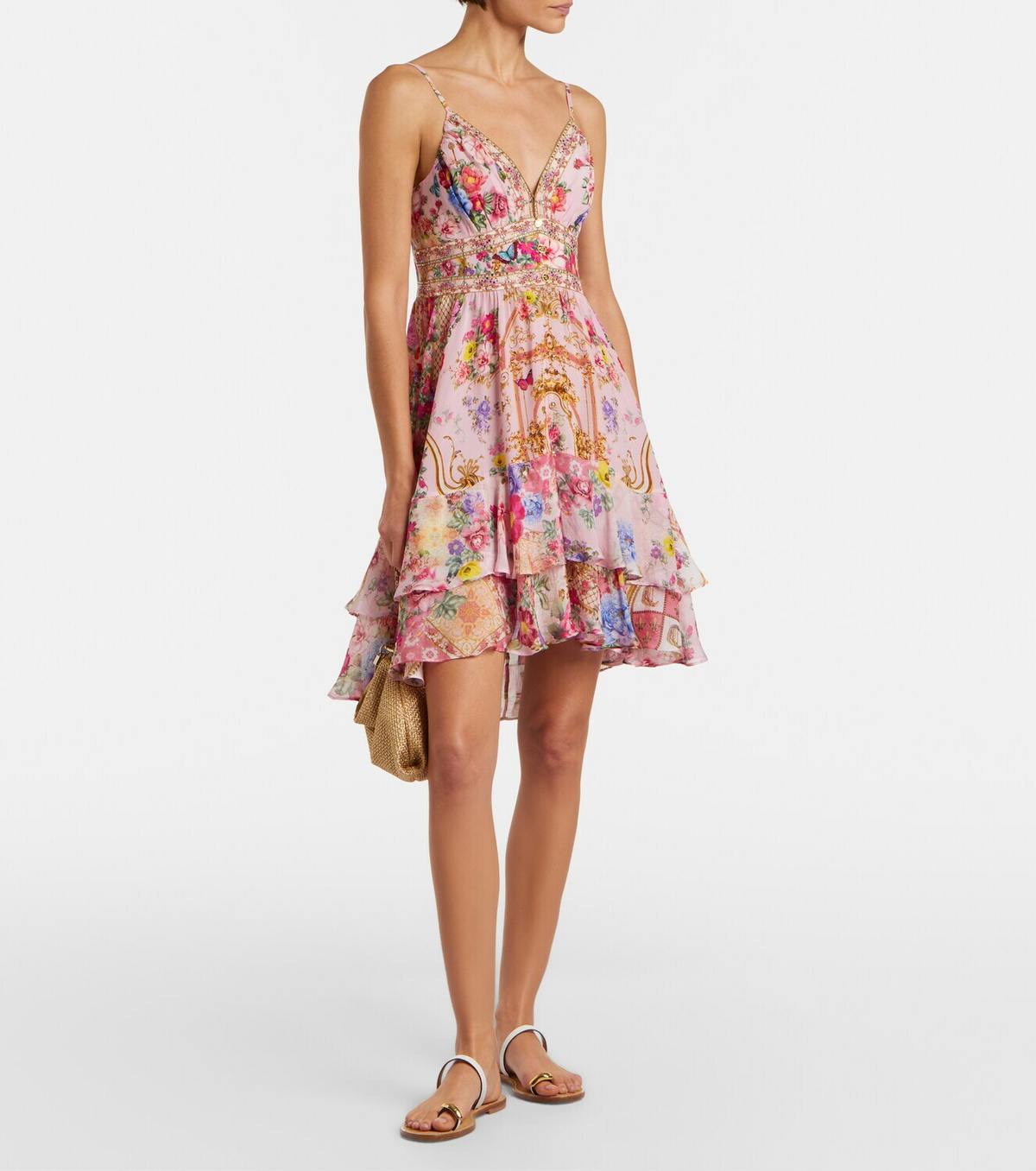 Camilla Floral silk minidress