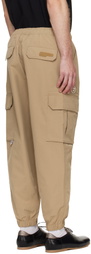 AAPE by A Bathing Ape Beige 'AAPENOW' Moonface Logo Jogger Cargo Pants