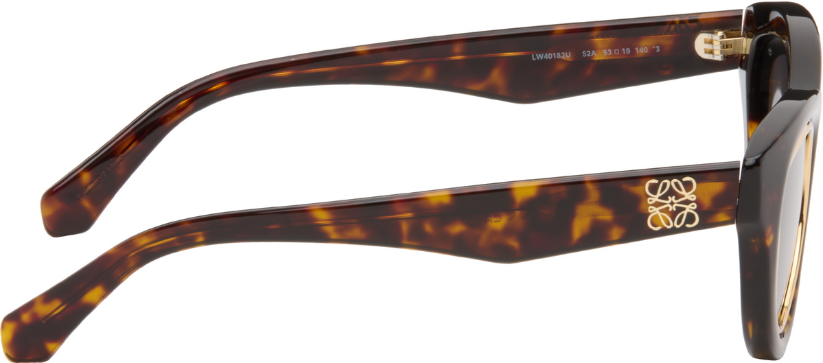 LOEWE Brown Mini Anagram Cateye Sunglasses