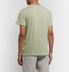 Onia - Chad Linen-Blend T-Shirt - Green