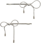 Marland Backus SSENSE Exclusive Silver Bow Hair Clip Set