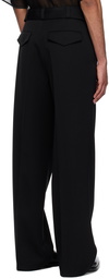 Jil Sander Black One Pleat Trousers