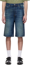 Hugo Blue Logo Patch Denim Shorts