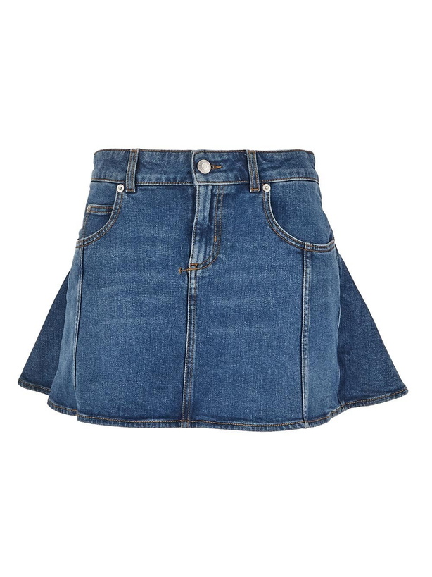 Photo: Alexander Mcqueen Kickback Denim Skirt