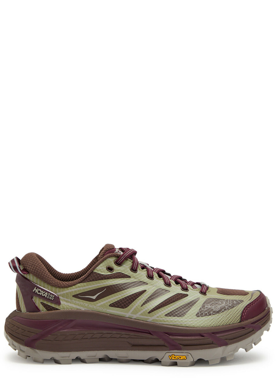 Hoka Mafate Speed 2 Panelled Mesh Sneakers Burgundy