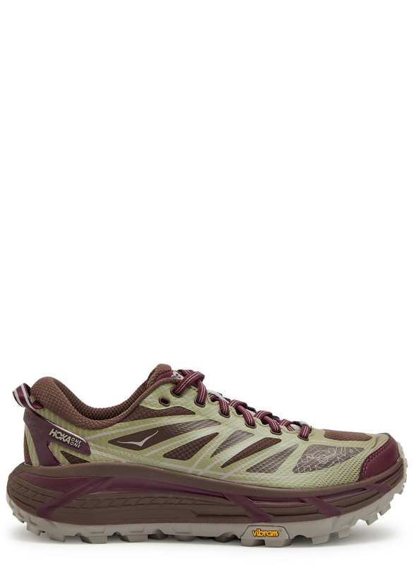 Photo: Hoka Mafate Speed 2 Panelled Mesh Sneakers Burgundy
