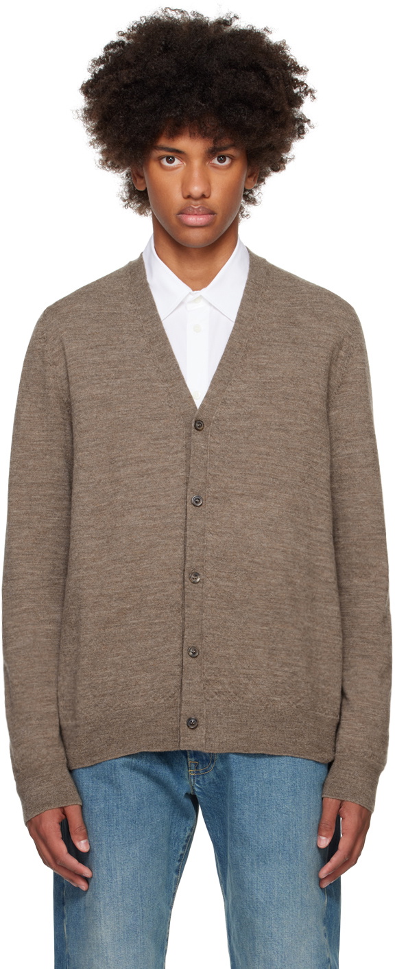 Maison Margiela Brown Elbow Patch Cardigan Maison Margiela