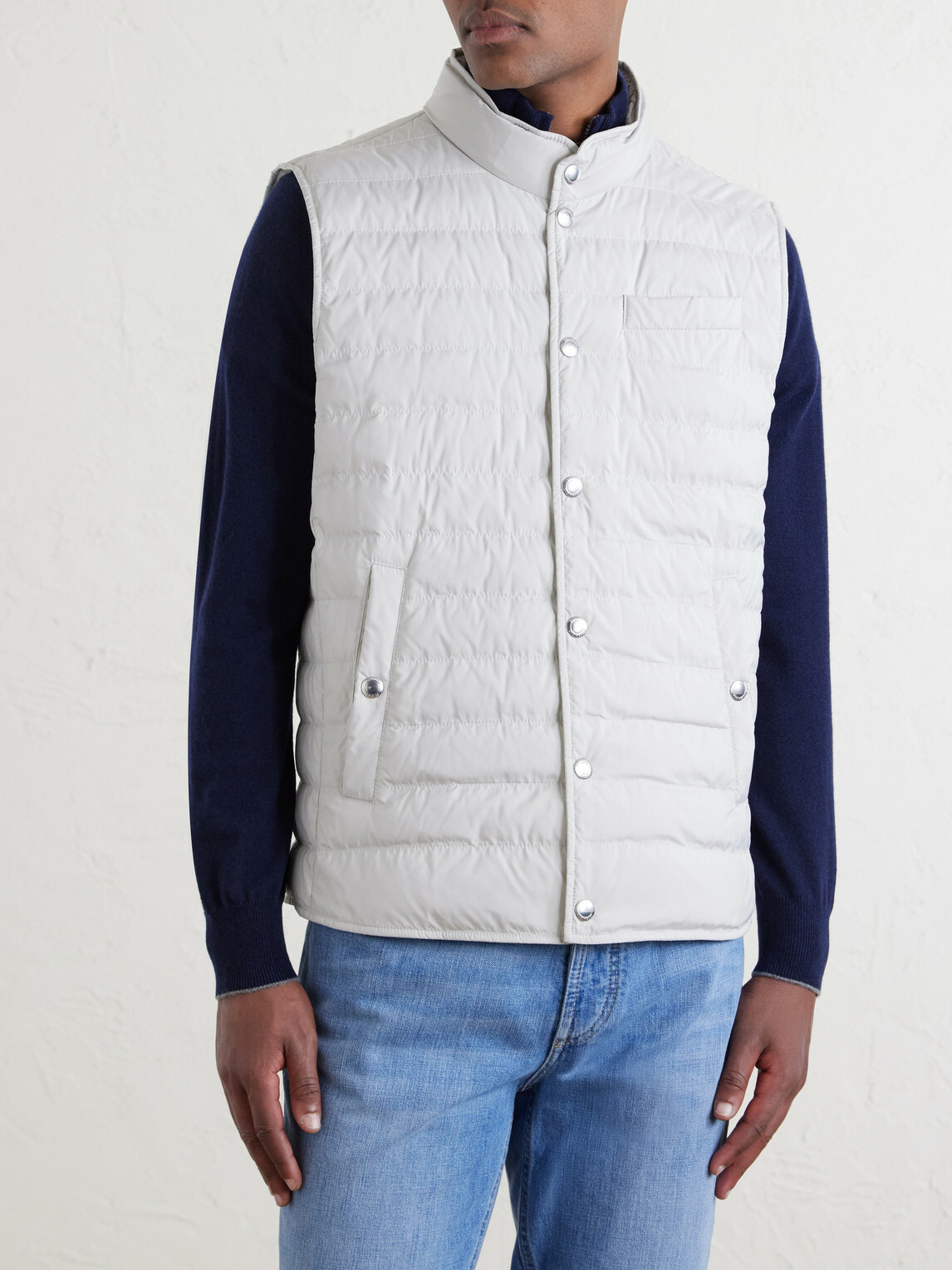 Brunello Cucinelli - Quilted Shell Down Gilet - Neutrals
