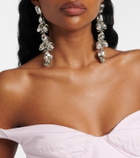 Magda Butrym Crystal-embellished floral drop earrings