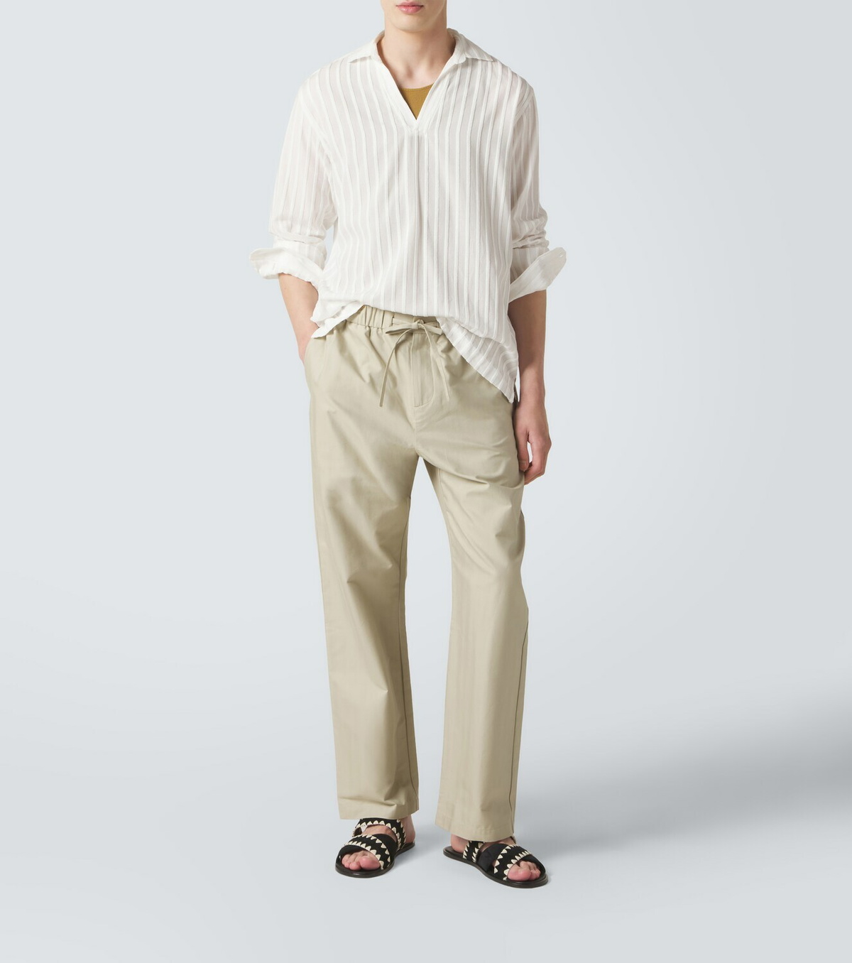 Frescobol Carioca Rocha cotton twill wide-leg pants