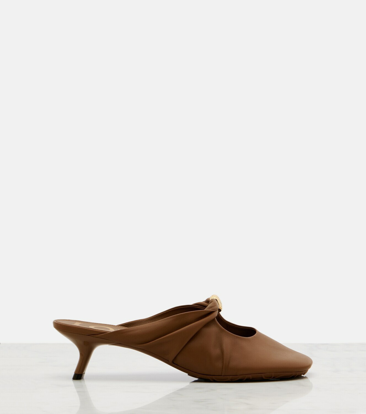 Loewe Pebble 45 leather mules