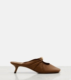 Loewe Pebble 45 leather mules