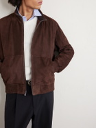 Ralph Lauren Purple label - Suede Bomber Jacket - Brown