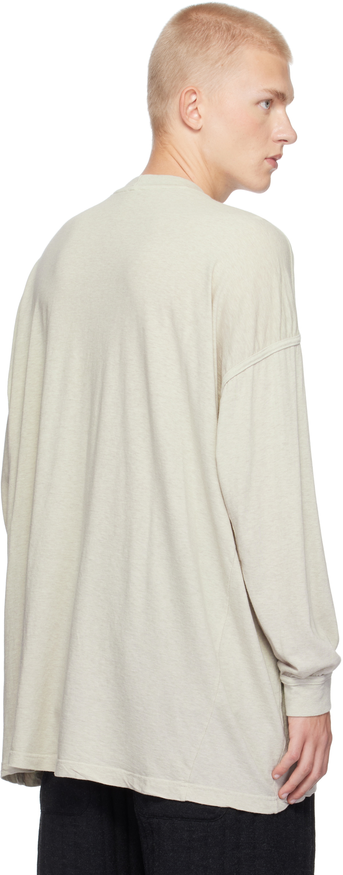 Jan-Jan Van Essche Gray O-Project Cotton Wool T-shirt