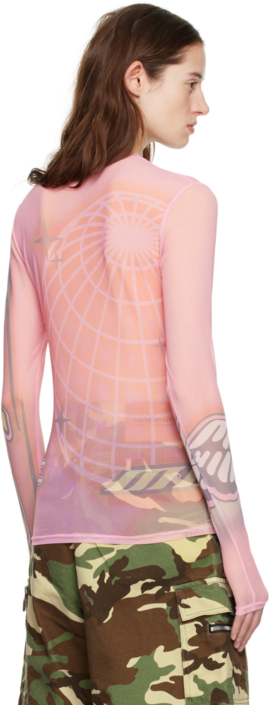 MadeMe SSENSE Exclusive Pink New World Long Sleeve T-Shirt