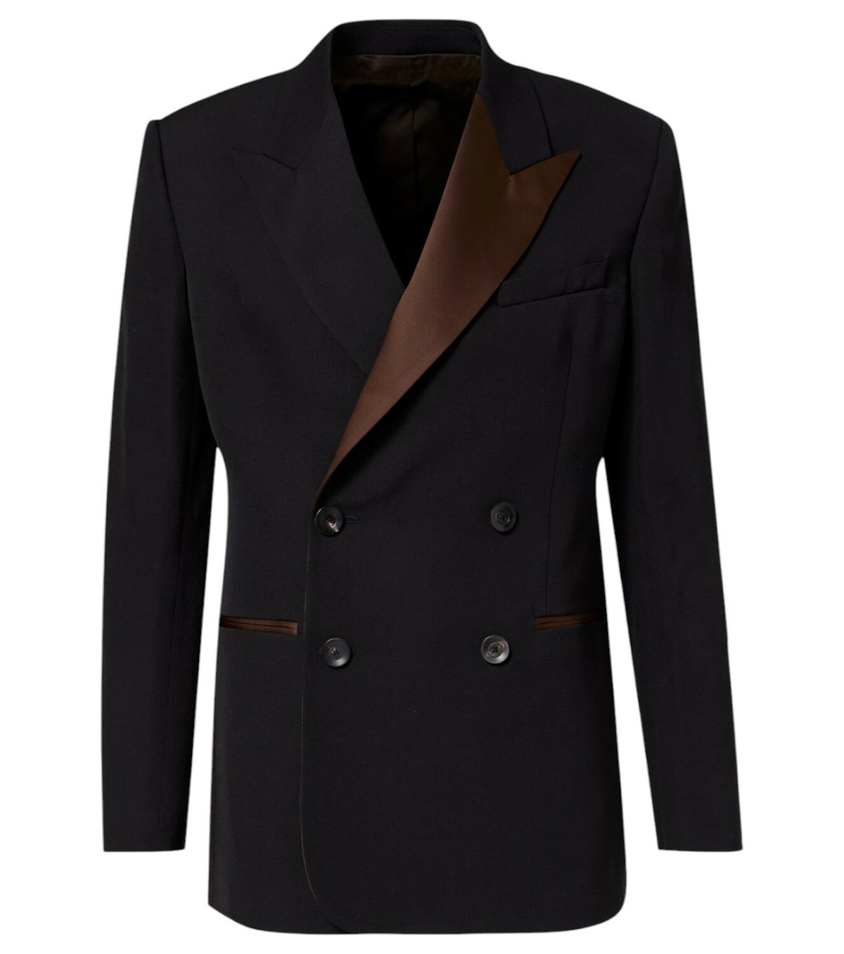 Wales Bonner Rise satin-trimmed wool tuxedo jacket Wales Bonner