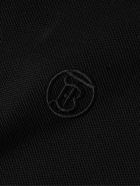 Burberry - Logo-Embroidered Cotton-Piqué Polo Shirt - Black