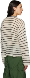 SUNNEI Black & Off-White Striped Sweater