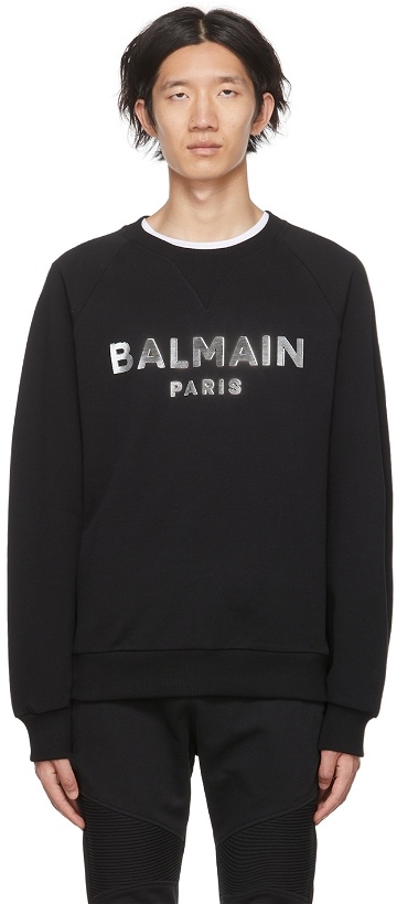 Photo: Balmain Black Cotton Sweatshirt