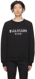 Balmain Black Cotton Sweatshirt