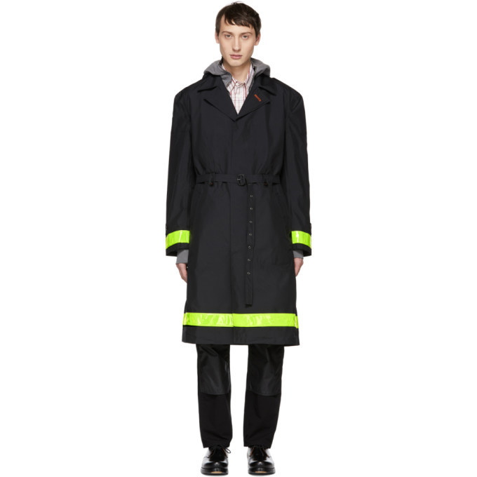 Photo: Junya Watanabe Black Gore-Tex® Reflective Ripstop Trench Coat