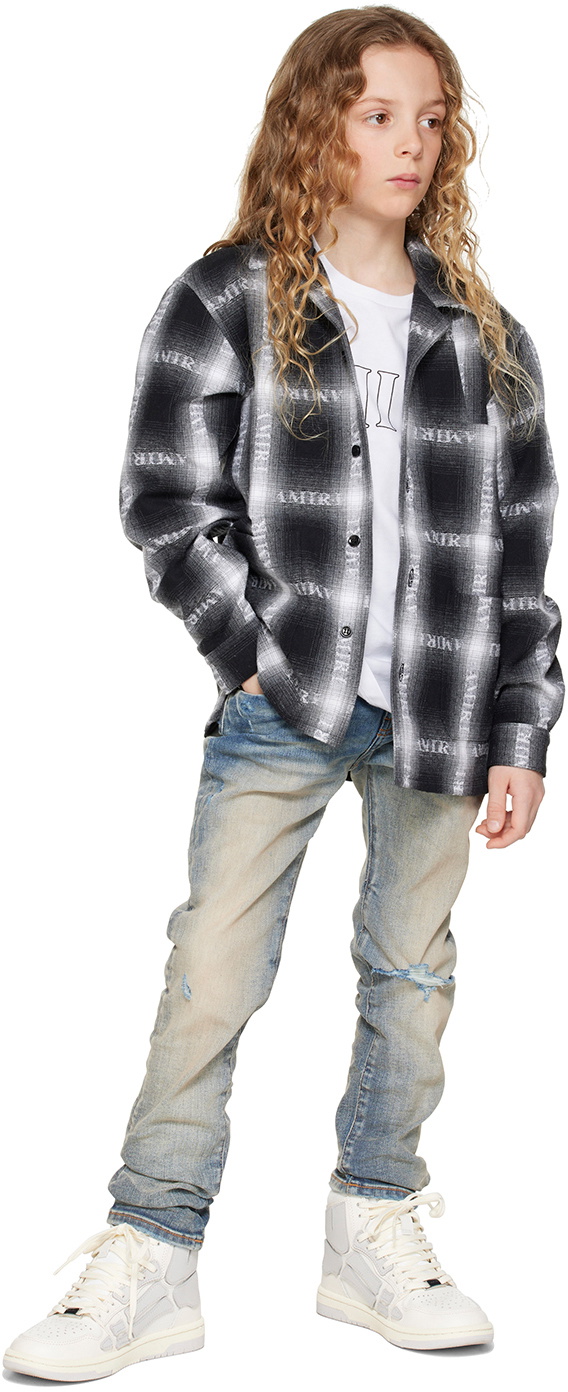 AMIRI Kids Blue Broken Jeans