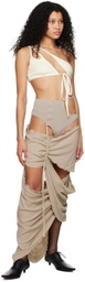Elena Velez SSENSE Exclusive Taupe Midi Skirt