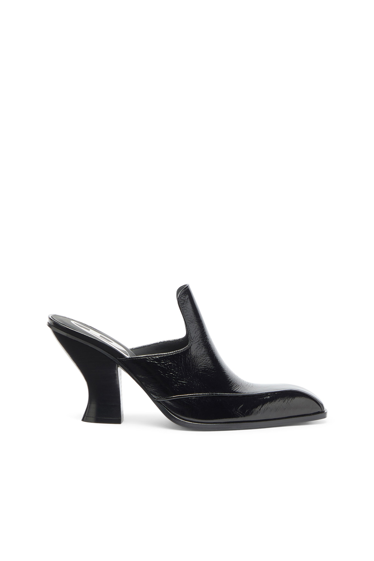 Diesel D-Luffy - Western-style mules in patent leather - Moccasins and Mules Womens in Black