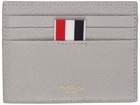 Thom Browne Grey Diagonal Stripe Card Holder