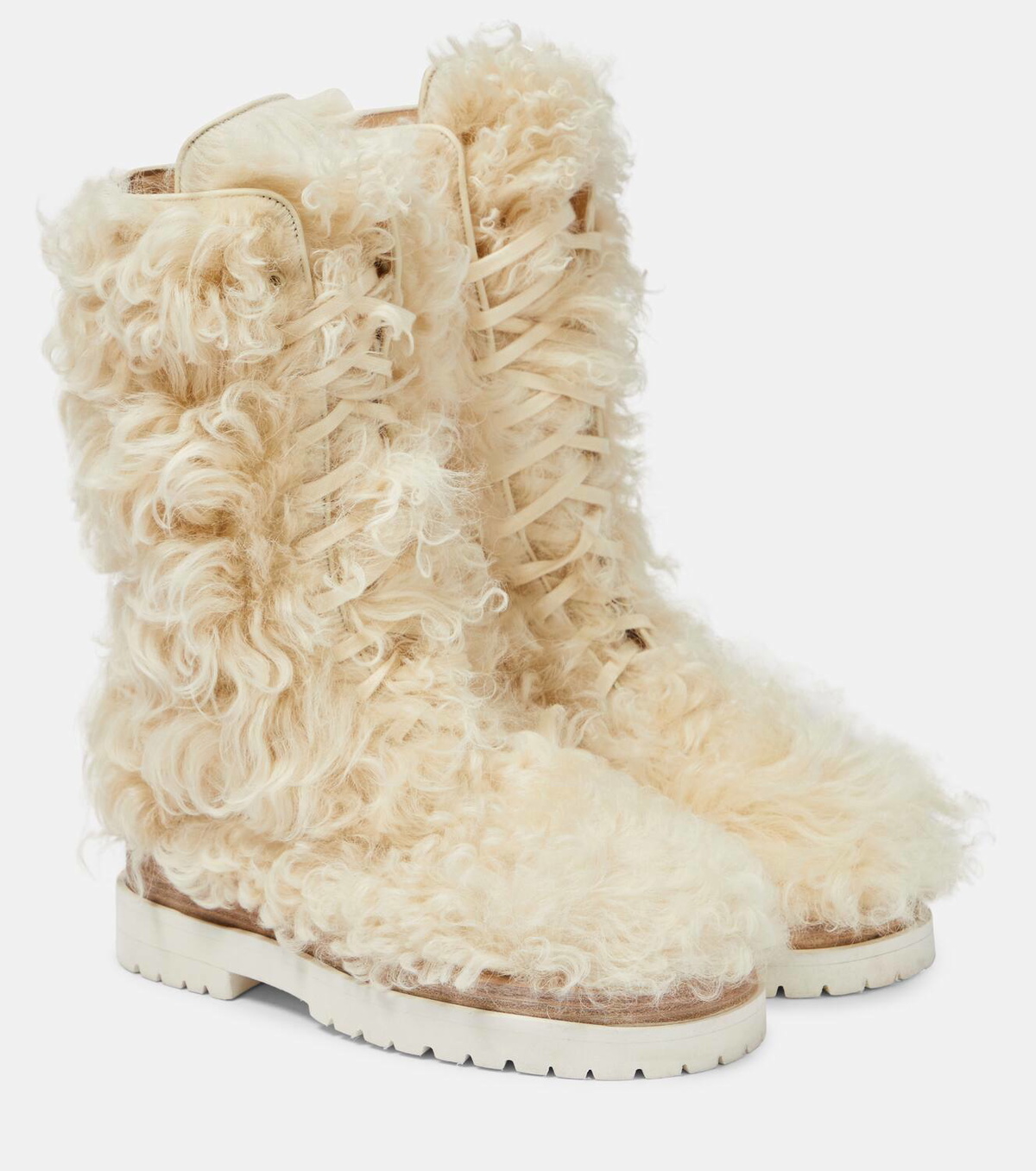 Magda Butrym Shearling lace-up boots Magda Butrym