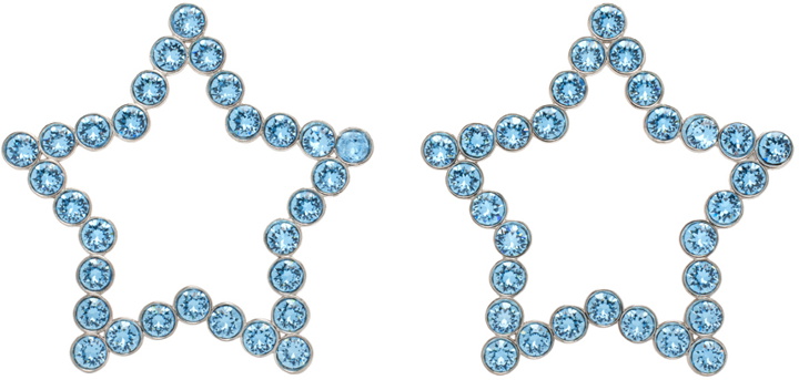 Photo: Safsafu Silver & Blue Star Earrings