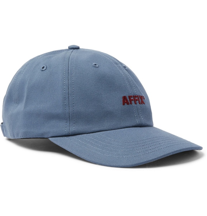Photo: AFFIX - Logo-Embroidered Cotton-Twill Baseball Cap - Blue