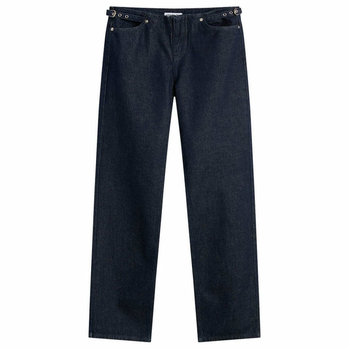 Photo: Peachy Den Women's Stevie Low Rise Jeans in Indigo Rinse