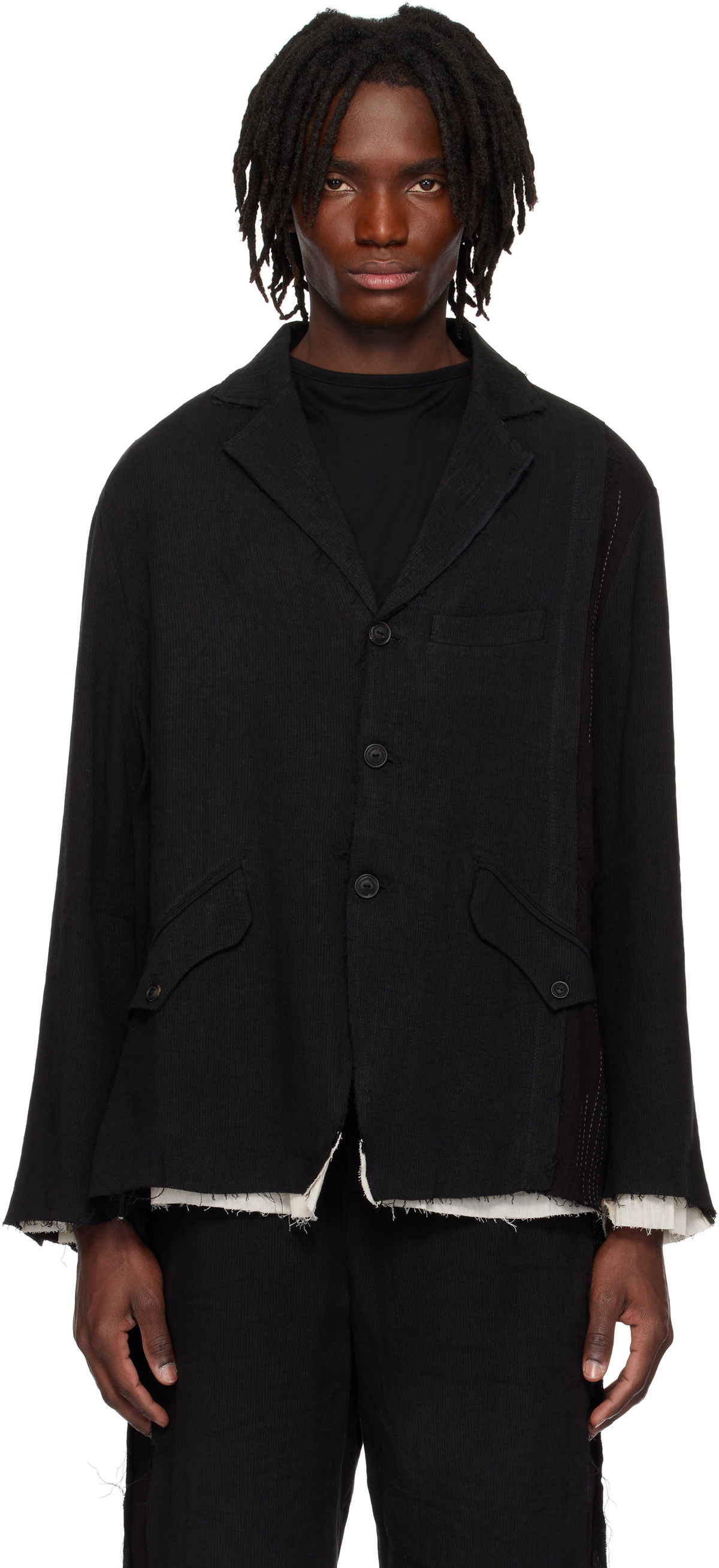 Professor.E Black Hooded Mega Bomber Jacket Professor.E