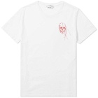 Alexander McQueen Engin Small Skull Embroidered Tee