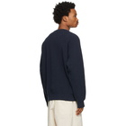 Jil Sander Navy Rib Knit Sweater