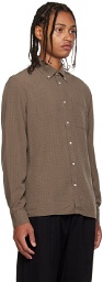 Another Aspect Brown Button-Up Shirt