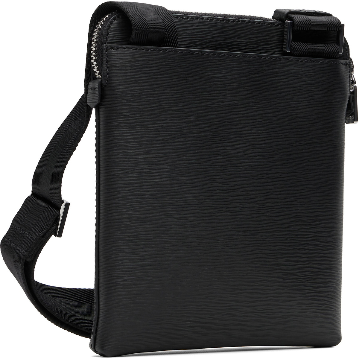 BOSS Black Leather Embossed Logo Envelope Pouch