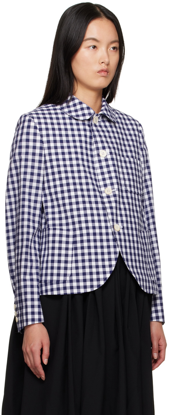 Comme des Garçons Girl Blue & White Check Jacket