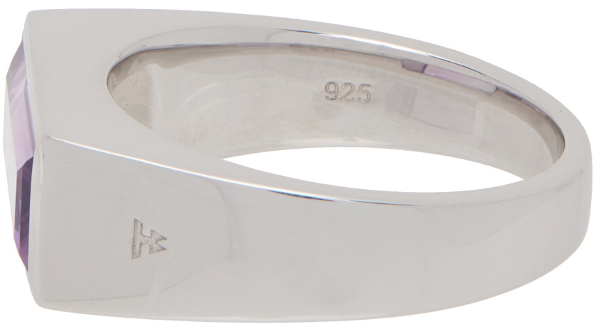Tom Wood Silver Amethyst Peaky Ring Tom Wood